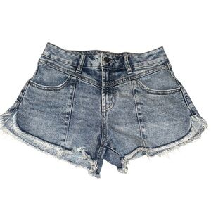 Forever 21 Blue Jean Shorts with Frayed Edges size 26